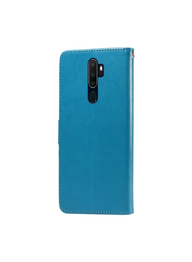 S-TOP Case For OPPO A9 2020 / A11x / A5 2020 / A11 Embossed Butterfly Flowers Leather Phone Case - Image 3