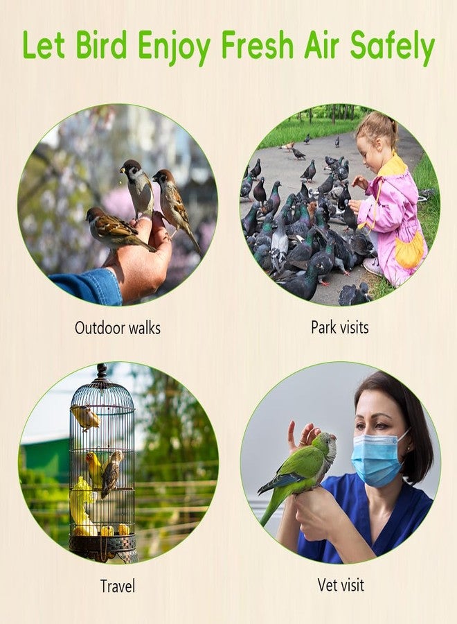 Qpets® Bird Carrier Harness for Parakeets, Lovebirds & Small Birds, Escape-Proof Bird Travel Harness with Hook and Loop Closure, Soft Breathable Bird Carrier Bag, Outdoor Vet Visit Bird Sling - Image 3