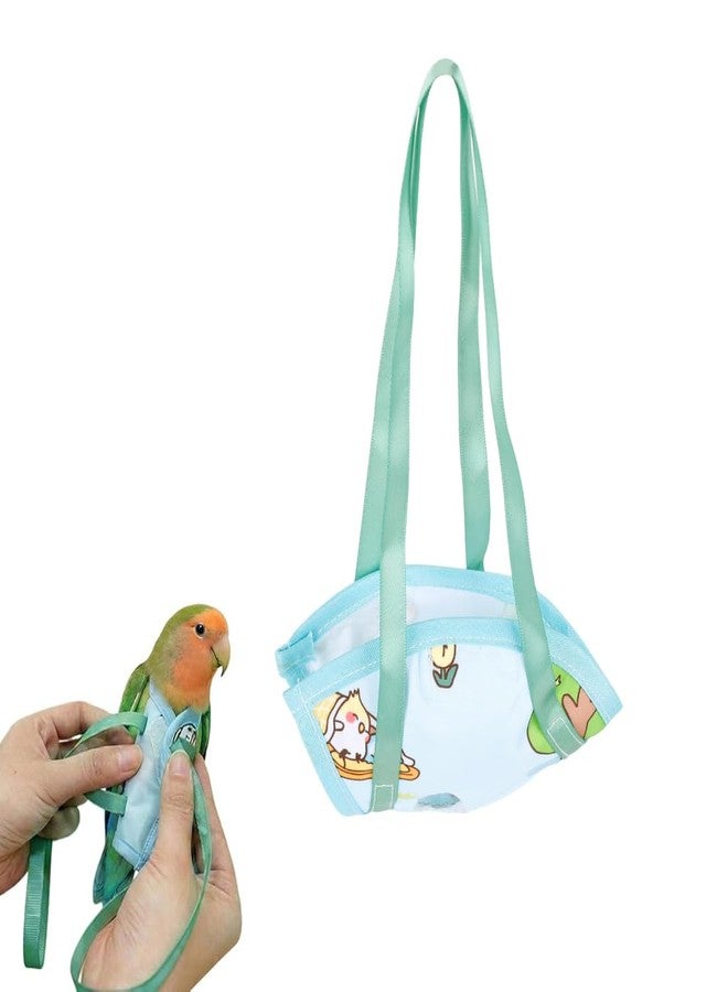 Qpets® Bird Carrier Harness for Parakeets, Lovebirds & Small Birds, Escape-Proof Bird Travel Harness with Hook and Loop Closure, Soft Breathable Bird Carrier Bag, Outdoor Vet Visit Bird Sling - Image 1