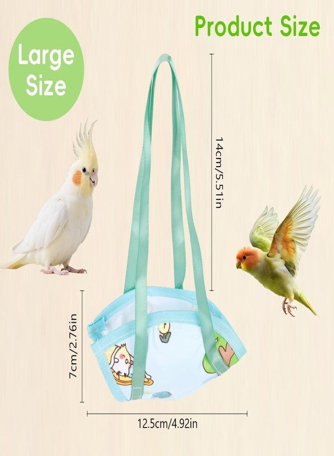 Qpets® Bird Carrier Harness for Parakeets, Lovebirds & Small Birds, Escape-Proof Bird Travel Harness with Hook and Loop Closure, Soft Breathable Bird Carrier Bag, Outdoor Vet Visit Bird Sling - Image 2