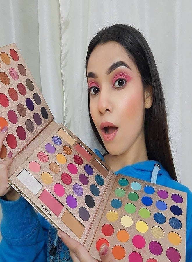 سكين بلس مجموعة ظلال العيون SKINPLUS Pretty Eyeshadow All Palette، 86 لونًا، مجموعة مكياج ظلال عيون مطفية ولامعة - Image 3