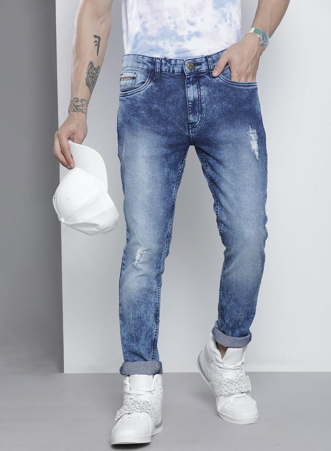 The Indian Garage Co Men Mid Rise Slim Fit Stretchable Jeans - Image 1