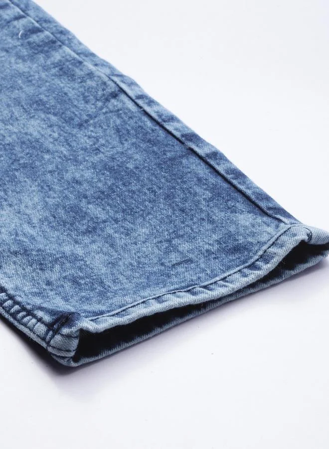 The Indian Garage Co Blue The Indian Garage Co Men Mid Rise Slim Fit Stretchable Jeans for Men | Best Price UAE