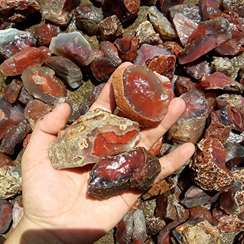 Wixine 1Pcs 100g Natural Rough Carnelian Raw Stone Crystal Red Agate Mozambique - Image 5