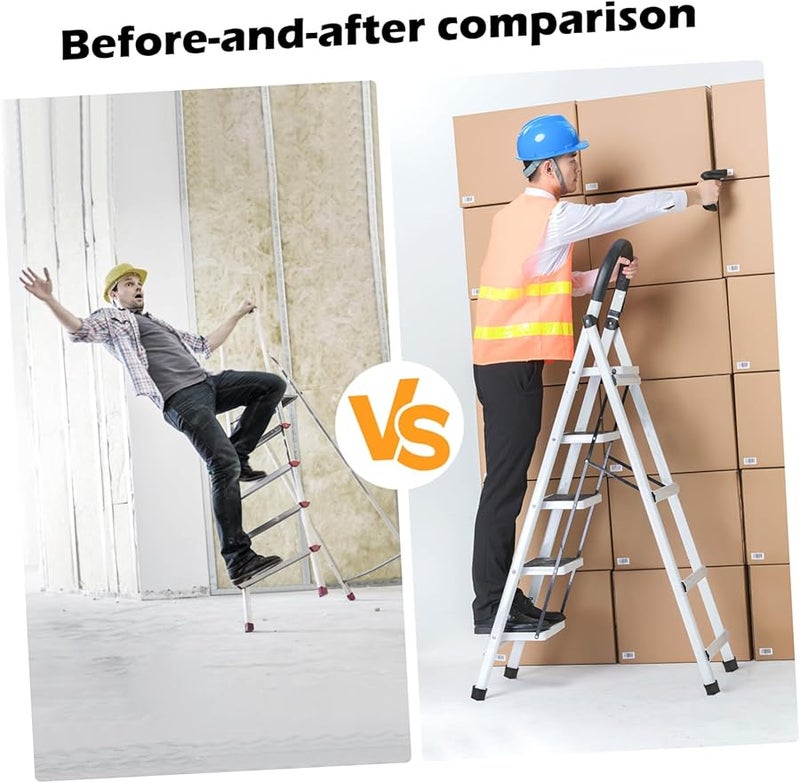 2Pcs Black Rubber Non Slip Ladder Feet Covers For Folding Ladders Home Use - Image 4