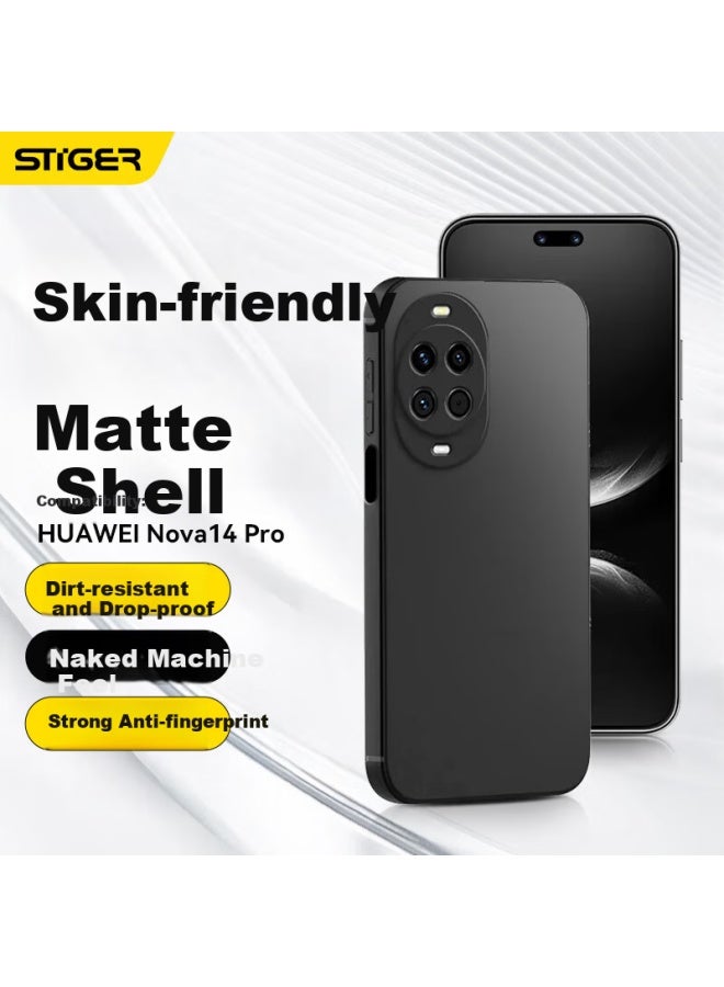 Stiger [Matte Anti-Fingerprint] Case For Huawei Nova 14 Pro, Nova 14 Pro Protective Cover With Full Lens Protection, Skin-Friendly Matte Finish, Dirt-Resistant, Shockproof Soft Shell For Men And Women - Image 1