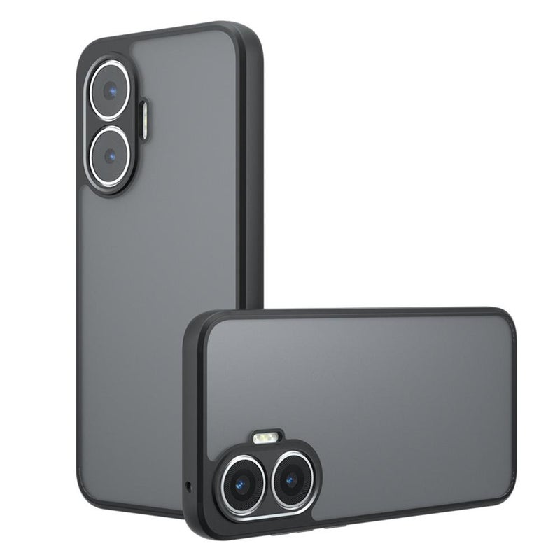 HuHa Case Cover For Redmi Turbo 4 Pro / Xiaomi Poco F7 Armor Precise Hole PC Hybrid TPU Phone Case(Frosted Black) - Image 1