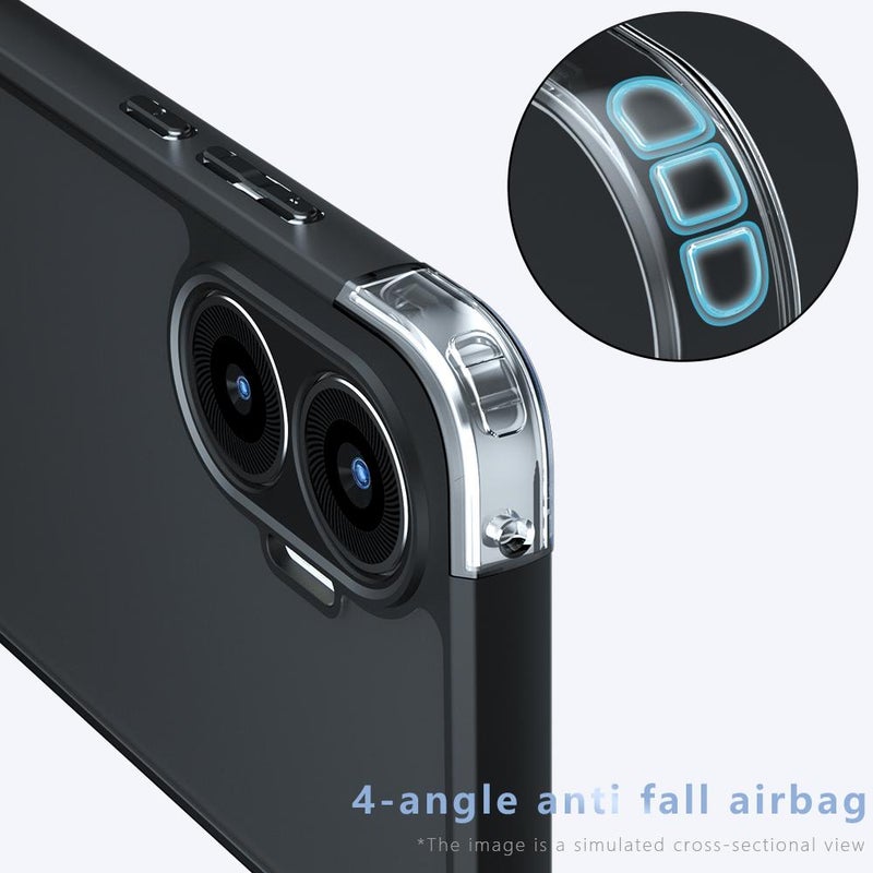 HuHa Case Cover For Redmi Turbo 4 Pro / Xiaomi Poco F7 Armor Precise Hole PC Hybrid TPU Phone Case(Frosted Black) - Image 5