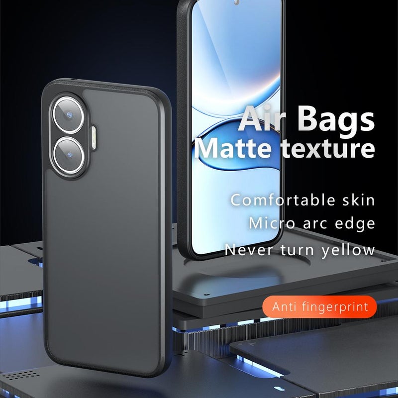 HuHa Case Cover For Redmi Turbo 4 Pro / Xiaomi Poco F7 Armor Precise Hole PC Hybrid TPU Phone Case(Frosted Black) - Image 2