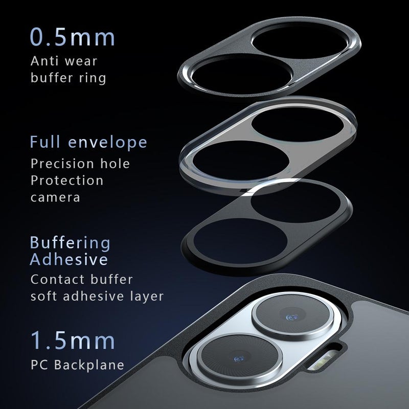 HuHa Case Cover For Redmi Turbo 4 Pro / Xiaomi Poco F7 Armor Precise Hole PC Hybrid TPU Phone Case(Frosted Black) - Image 3