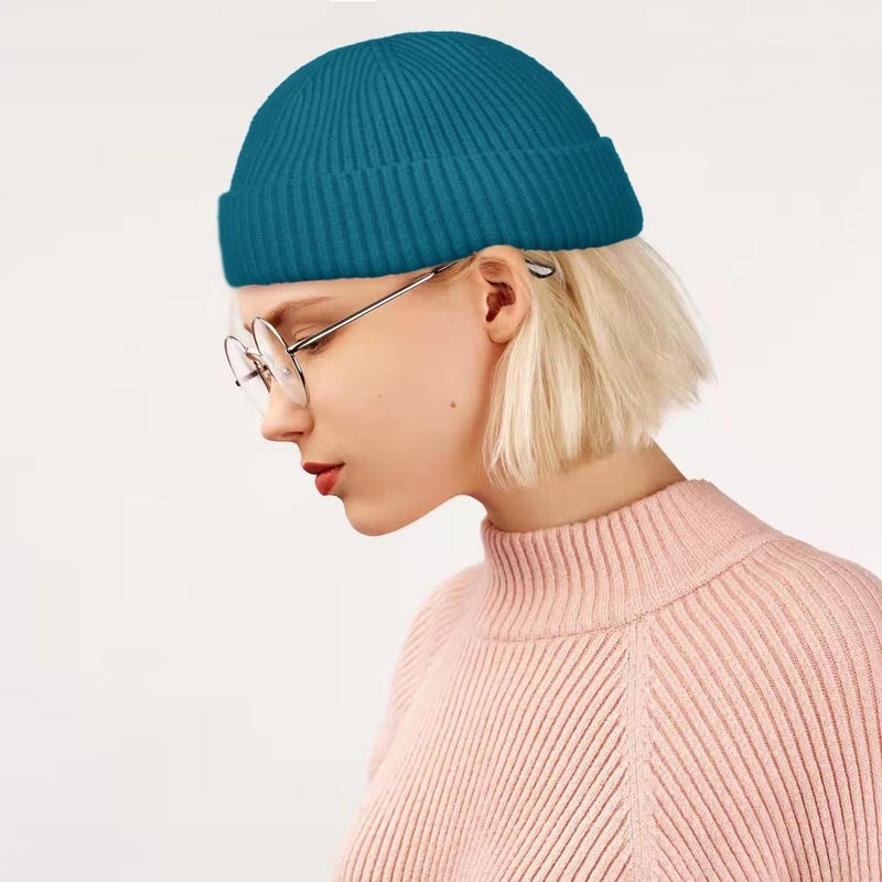 Roybens Swag Wool Knit Cuff Short Fisherman Beanie for Men Women, Winter Warm Hats - Image 2