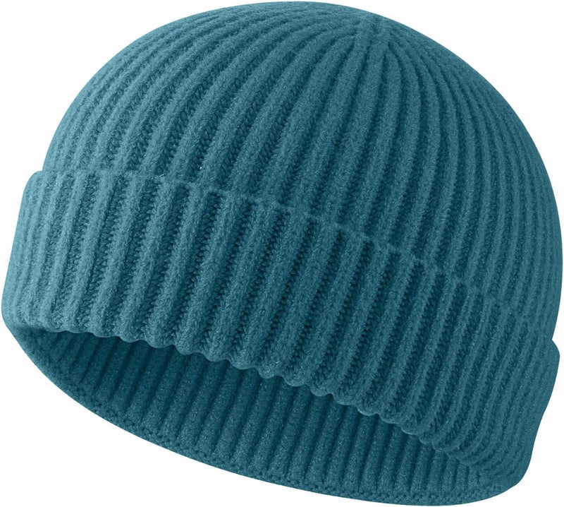 Roybens Swag Wool Knit Cuff Short Fisherman Beanie for Men Women, Winter Warm Hats - Image 1