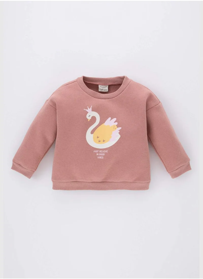 ديفاكتو BabyGirl Bike Neck Long Sleeve Knitted Sweatshirt