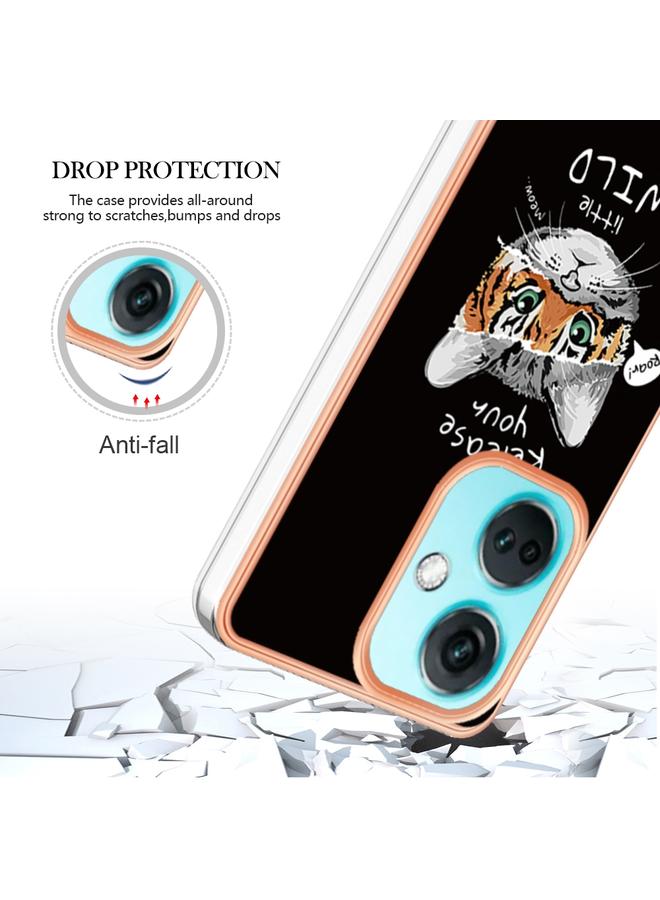 S-TOP Case For OnePlus Nord CE3 Electroplating Marble Dual-side IMD Phone Case - Image 5