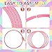 WinnerWhy 2 Pcs Toy Hoop Exercise Hoop Detachable Adjustable Plastic Toy Ring Playground Equipment for School Colored Circles Exercise Ring for Teens Dog Agility EquipmentPink23 Inch - Image 4