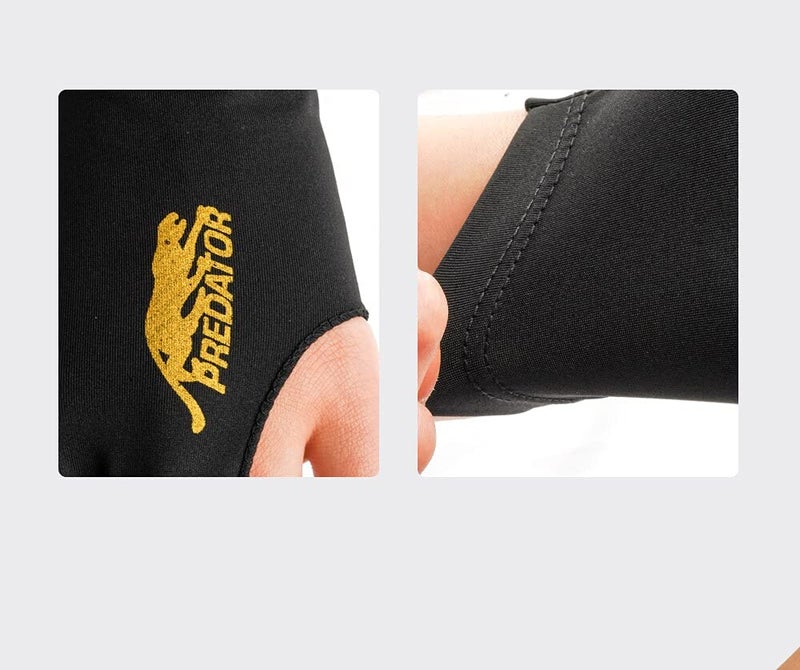 JBB Pool and Snooker Billiard Predator Glove - 1 Piece (Black) - Image 2