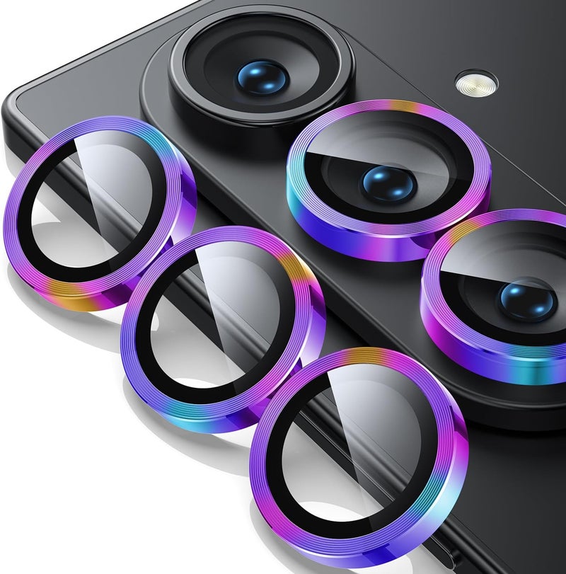 wsken for Z Fold 7 Camera Lens Protector Case Cover - Ultra HD Anti-Reflective Tempered Metal Glass Anti Scratch Rear Camera Screen Protector Film for Samsung Galaxy Z Fold 7 5G Accessories,Colorful - Image 1