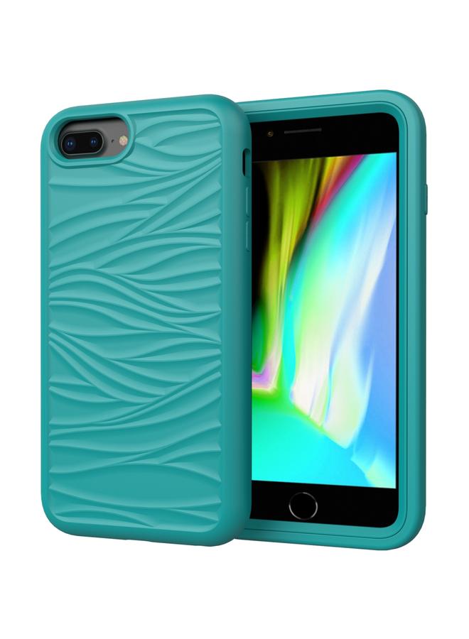 S-TOP Case For iPhone 6/7/8G Wave Pattern 3 in 1 Silicone+PC Shockproof Protective Case - Image 1