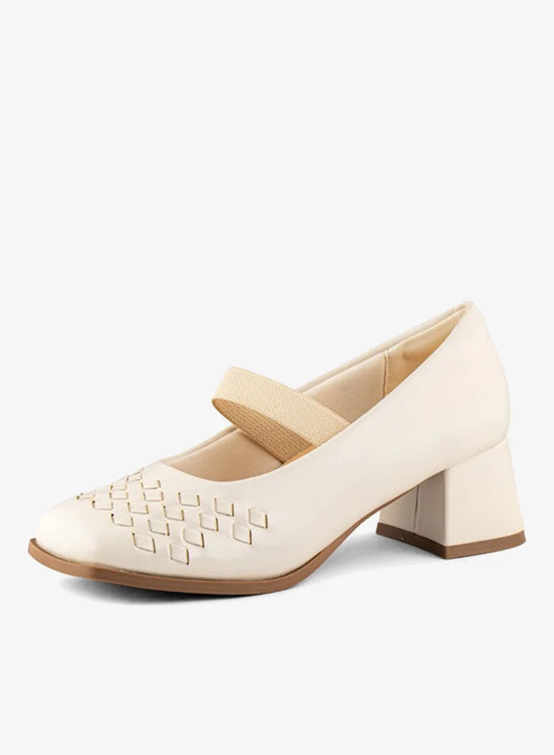 فينتشي أحذية كعب منتصف القدم المربعة للنساء