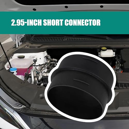 MOXRUQ Car Air Ducting Connector, 2.95'' 75mm OD Straight Air Heater Duct Joiner Connector Pipe, Compatible with Most Air Parking Heaters & 75mm Internal Diameter Ducting (Black) - Image 5