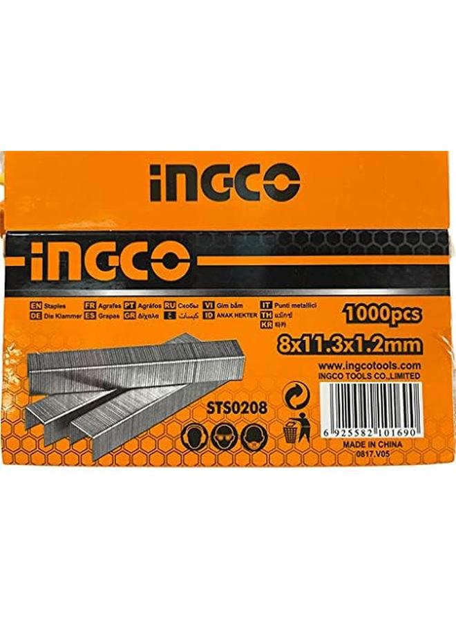 INGCO Sts0208 Staples 1000 Pieces 08 Mm X 1.2 Mm Box Size - Image 3