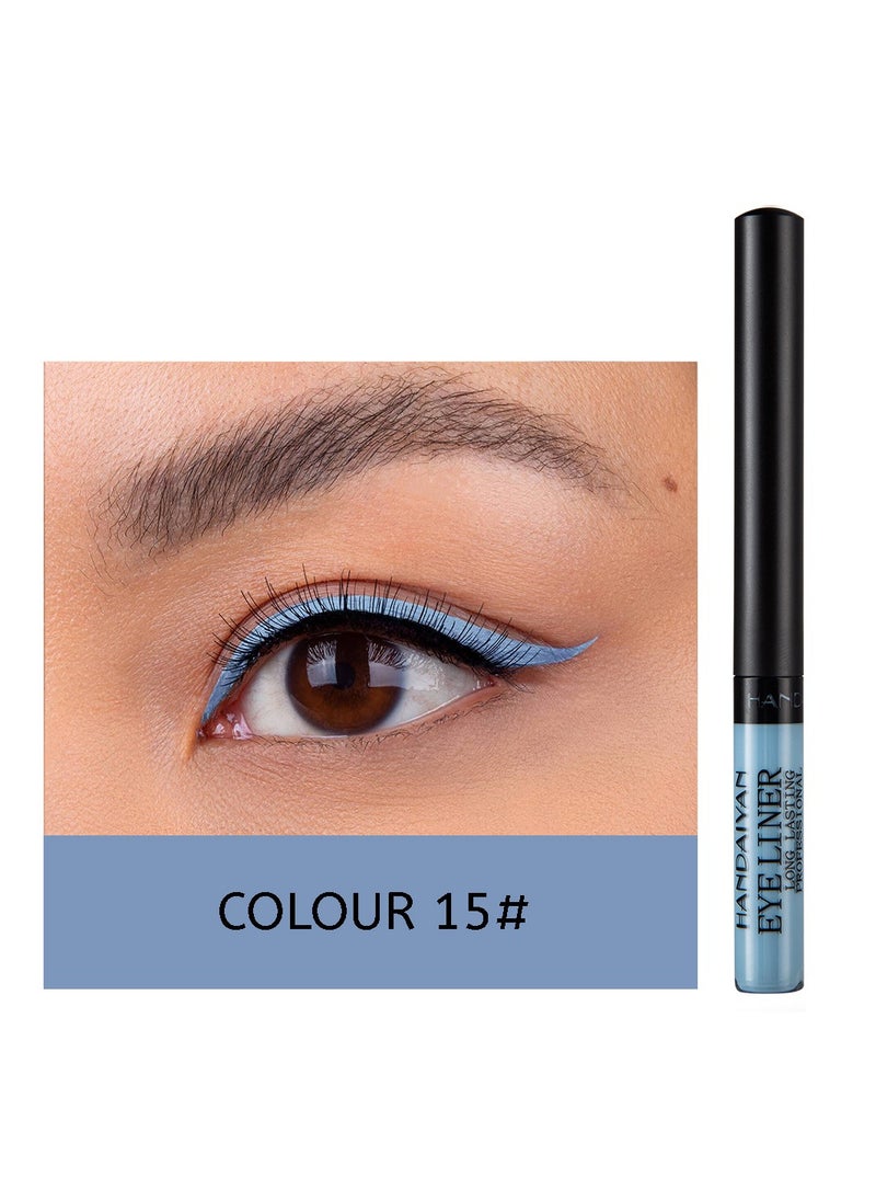 Handaiyan Waterproof Eyeliner color Liquid Liner UV Finish Professional Makeup Long Lasting Quick Smudge Proof Hyper Drying Resistant Stay All Day Waterline Winged Instant Result  - Image 2