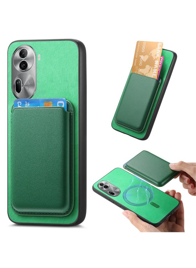 S-TOP Case For OPPO Reno11 Pro 5G Global Retro Magsafe Card Bag PU Back Cover Phone Case - Image 1