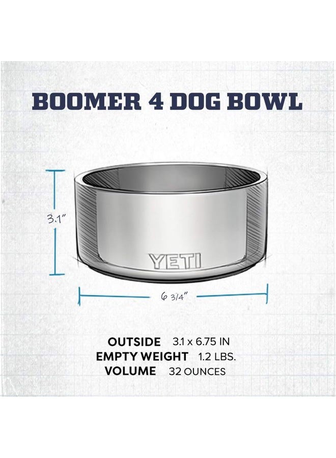 YETI Boomer 4, Stainless Steel, Non-Slip Dog Bowl, Holds 32 Ounces, White - Image 5