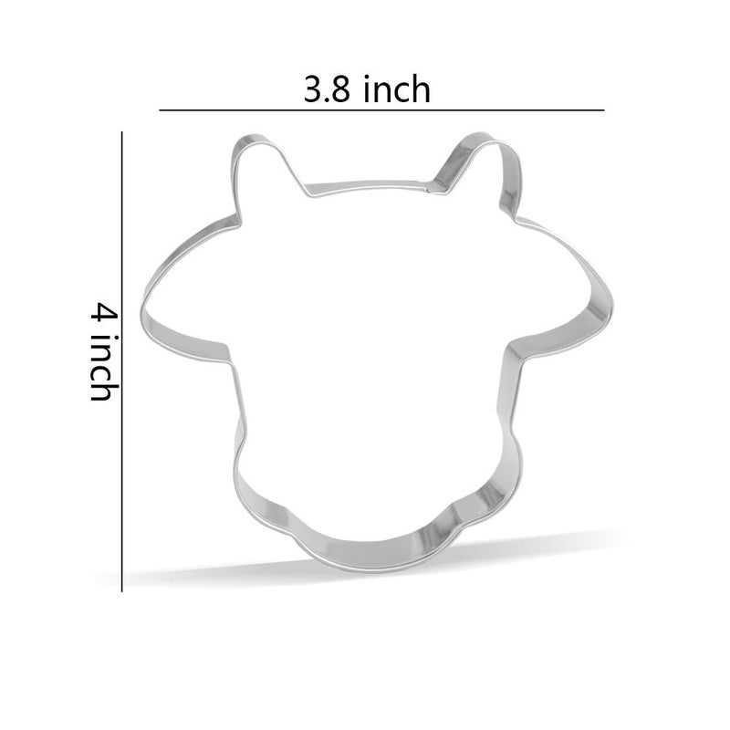 Keewah 4 inch Cow Face Cookie Cutter - Stainless Steel - Image 2