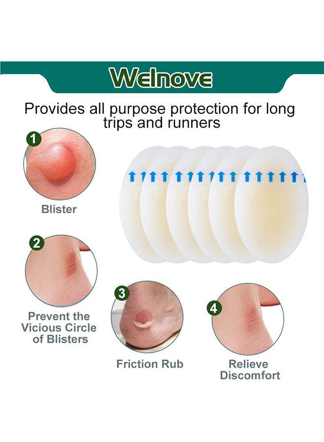 منصات نفطة ، ضمادات الكعب للبثور ، واقي هلام النافهة البيضاوي ، وضمادات لاصق هيدروكولويد مقاومة للماء للقدم ، وجرح الضغط ، وجلد الحرس ، وحماية نفطة - 10 عبوات - Image 5