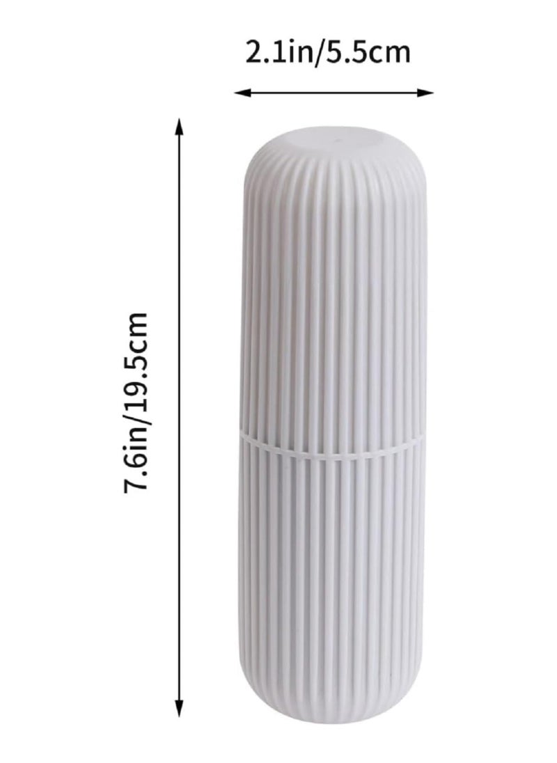 LIMITLESS Travel Toothbrush Holder Case Set Kids Women Men Travel Container Toothbrush Holders With Picking Sling Gargle Cup Toothbrush Protector Storage Traveling Camping Business Trip (White)  - Image 2
