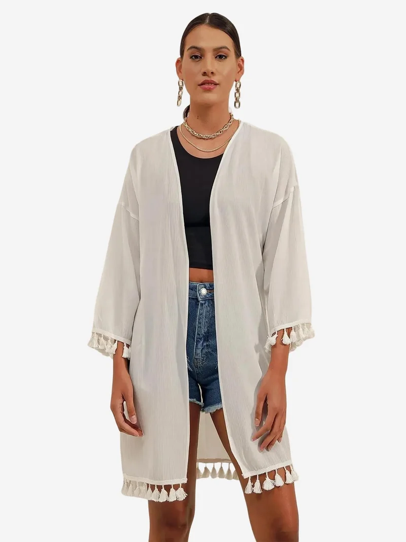 بيغ دارت كيمونو شاطئ ميدي  مزين بالكرات