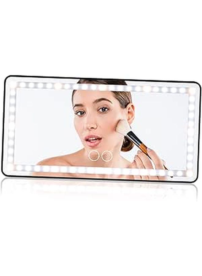 Rechargeable Touch Control Visor Vanity Mirror with LED Lights - Image 1