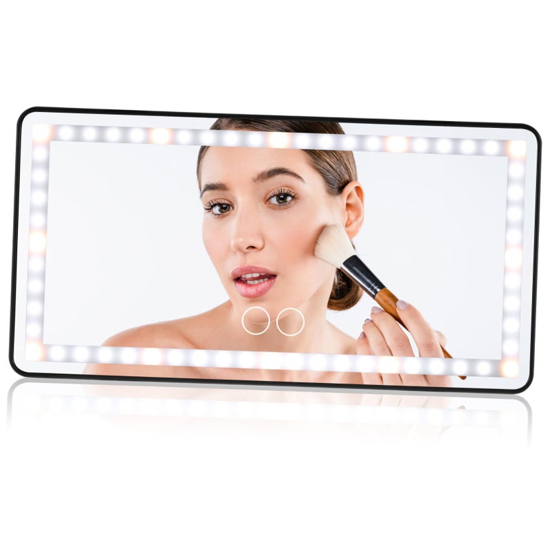 Rechargeable Touch Control Visor Vanity Mirror with LED Lights - Image 2