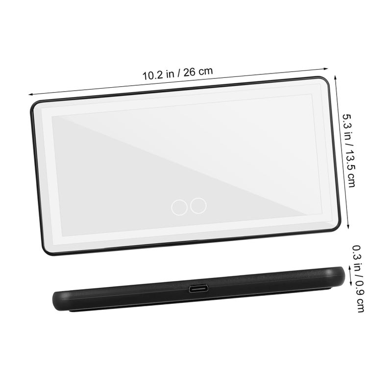 Rechargeable Touch Control Visor Vanity Mirror with LED Lights - Image 3