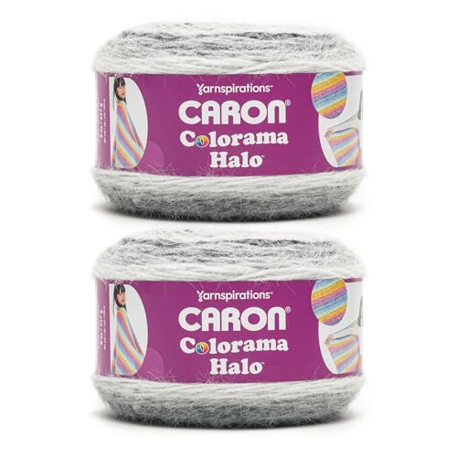 Caron Colorama Halo Striped 2 Pack of 481 Yards8 oz Nightshade 71 Acrylic 18 Nylon 11 Polyester Yarn - Image 1
