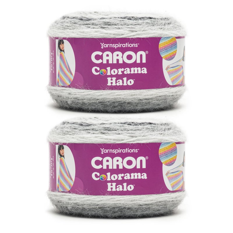 Caron Colorama Halo Striped 2 Pack of 481 Yards8 oz Nightshade 71 Acrylic 18 Nylon 11 Polyester Yarn - Image 2
