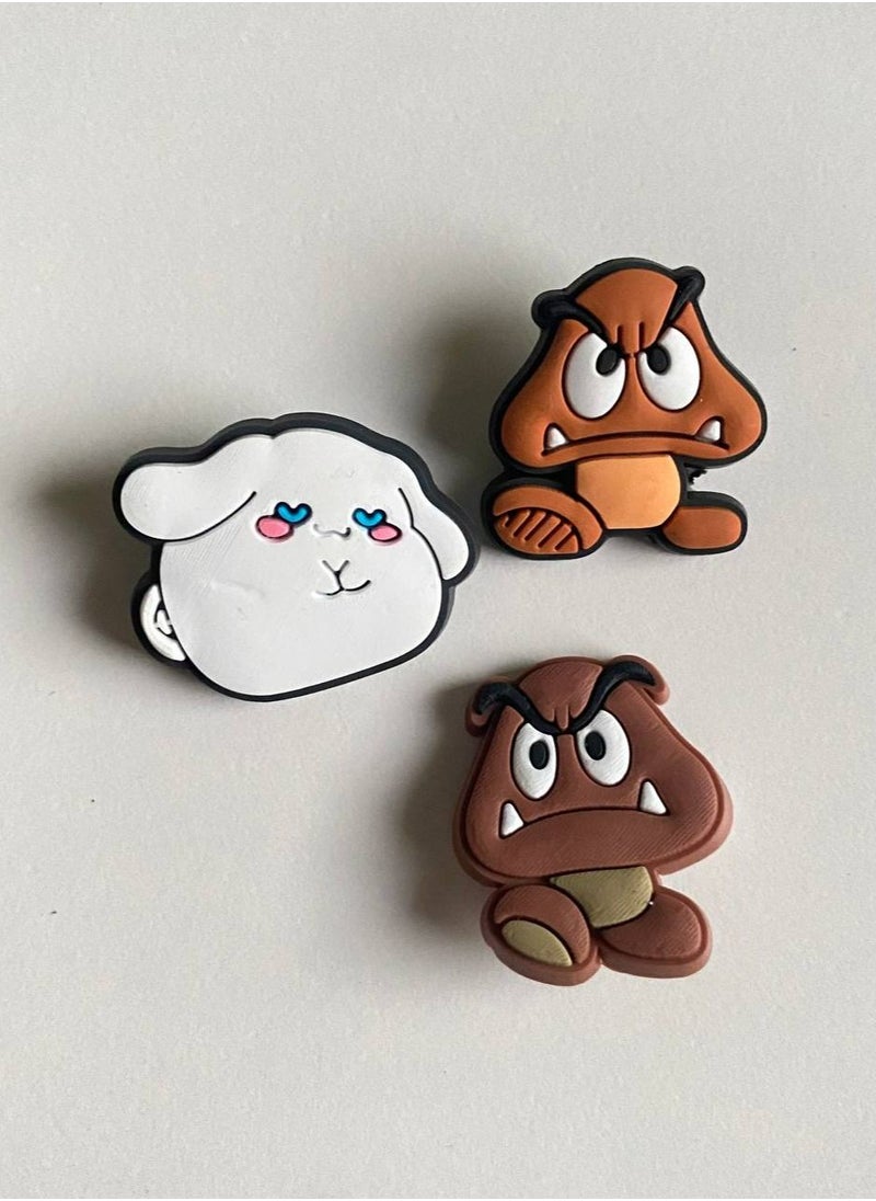 Khaisha - 3 Pieces Cartoon Design Broochs - Image 1