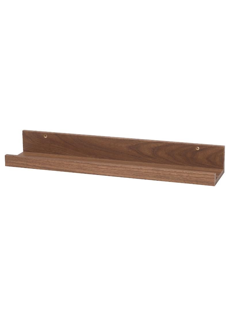 Elegant Walnut Effect Picture Ledge Stylish Display Shelf