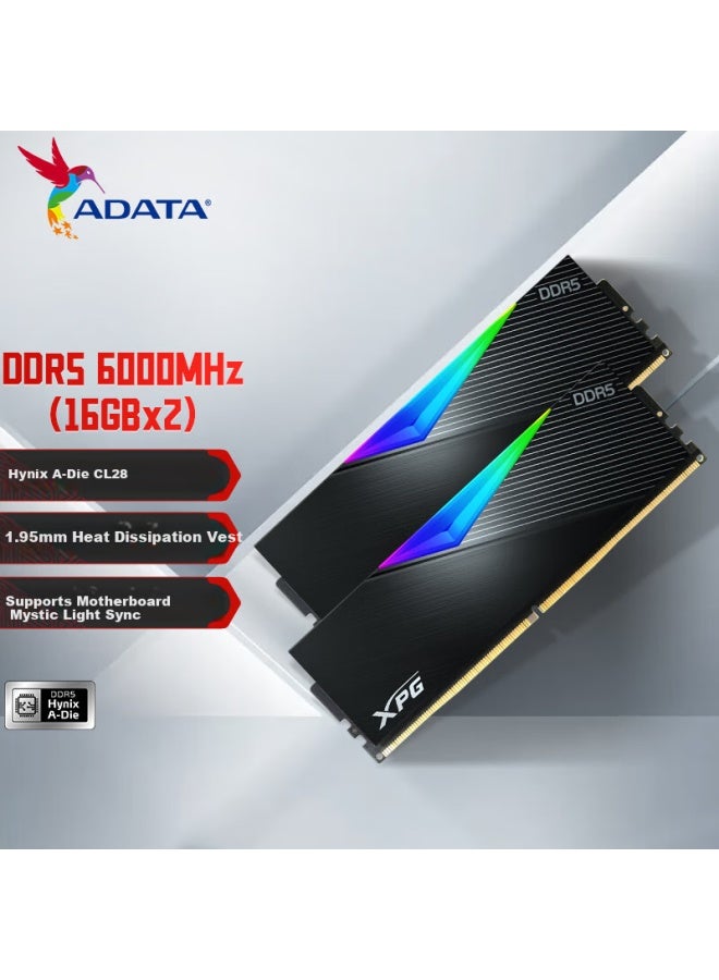 Adata 32gb Kit Ddr5 6000 Desktop Memory Module Hynix A-die Chips Xpg Lancer D500g C28 Compatible With 9800x3d - Image 1