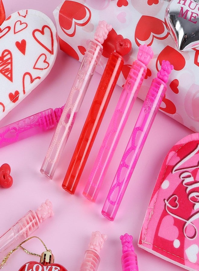 LOAVER 36 Pack Valentines Day Bubble Wands for Kids,Assorted Pink Bubble Wands Toys for Valentines Day Party Exchange Gifts Wedding Goodie Bag Fillers - Image 3