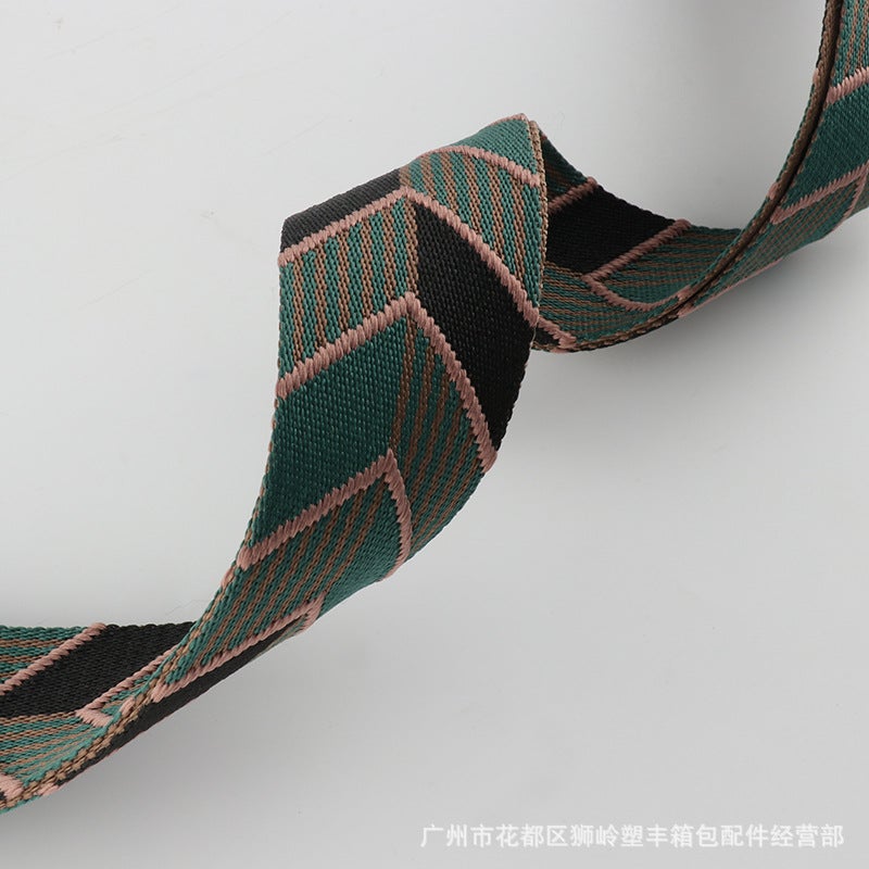 5Cm Wide Bag Shoulder Strap Canvas Jacquard Wide Shoulder Strap Retro Single Shoulder Crossbody Burden Reduction Backpack Strap Accessories Bag Strap - Image 4