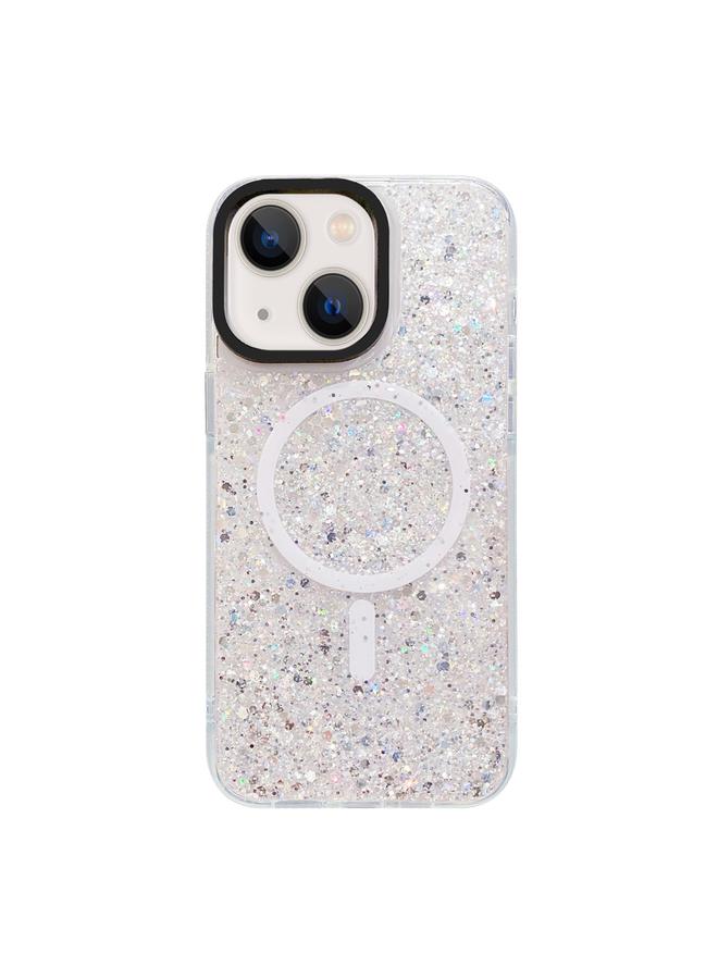 S-TOP Case For iPhone 15 Gold Armor MagSafe Glitter Epoxy Phone Case - Image 1