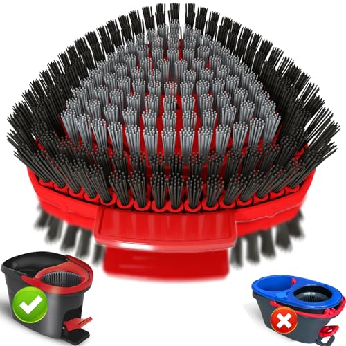 OKcedier Upgrade Scrub Brush Replacement Head Compatible with O Cedar EasyWring 1 Tank Spin Mop, Mop Replace Head Brush,Scrubber Floor Cleaning Brush,More Layers of Bristles for Bathroom, Deck, Tile, Kitchen - Image 1