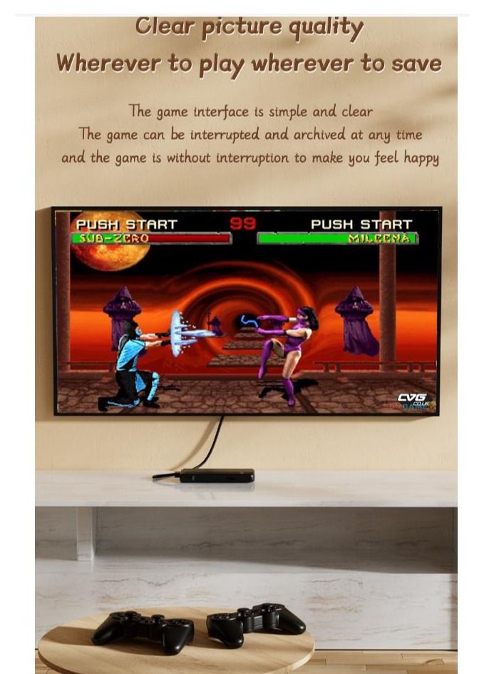 HD TV Video Game Box Retro Console Box With 15,000 Games Wireless Controller Gamepad - Image 2