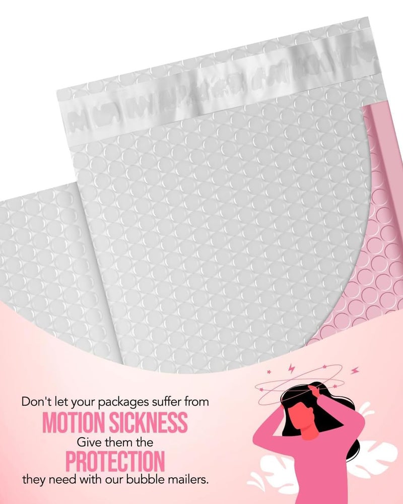 GSSUSA Bubble Mailers 6x10 Inches 100 Pack Size 6x9” Bubble Mailer Envelopes Small Packaging Mailing Envelope Bags Shipping Bag Bulk Pack Self Seal Package Mail Packing Business Supplies, Light Pink - Image 3