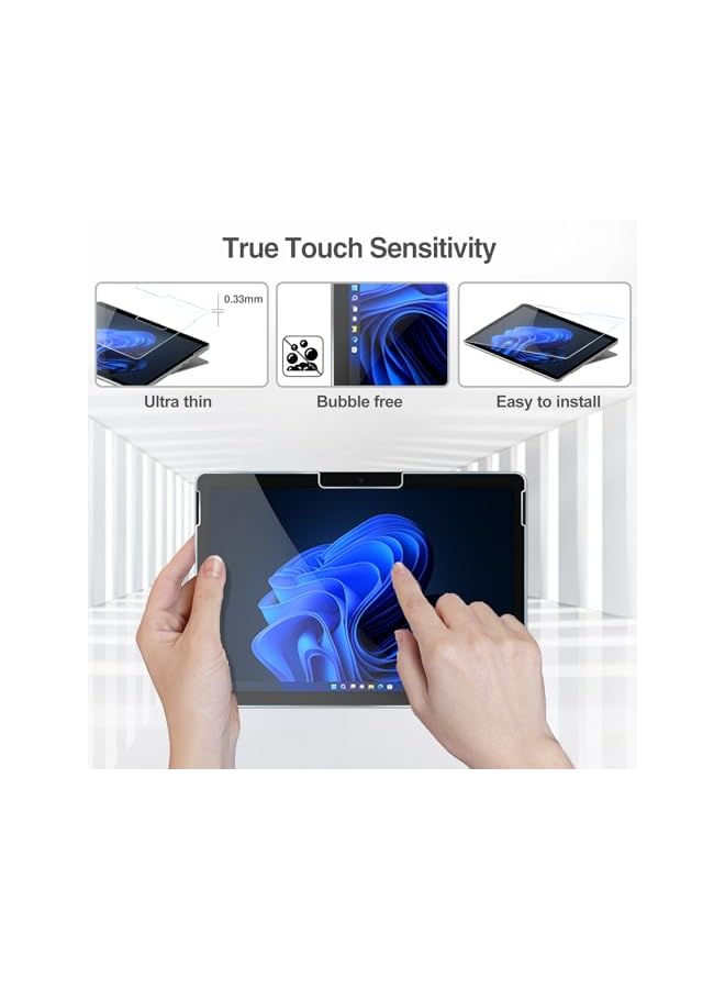 Procases 2 Pack Surface Go 3 10.5 Inch 2021 Surface Go 2 10.5 Inch 2020 Surface Go 10 Inch 2018 Screen Protector Tempered Glass Screen Film Guard For Surface Go 3 2 1 Clear - Image 3