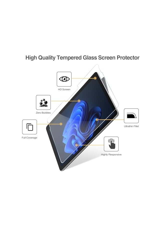 Procases 2 Pack Surface Go 3 10.5 Inch 2021 Surface Go 2 10.5 Inch 2020 Surface Go 10 Inch 2018 Screen Protector Tempered Glass Screen Film Guard For Surface Go 3 2 1 Clear - Image 2