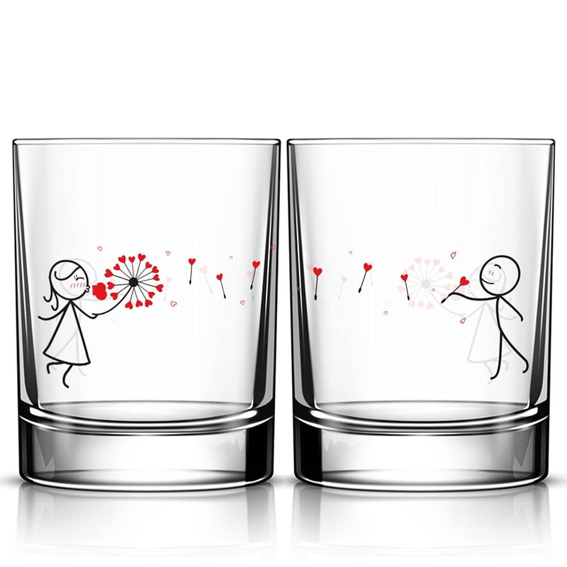 BoldLoft My Heart is All Yours Couple Drinking GlassesGifts for Him Boyfriend Husband Couple Gifts for Him and Her Anniversary Valentines Wedding Engagement Birthday