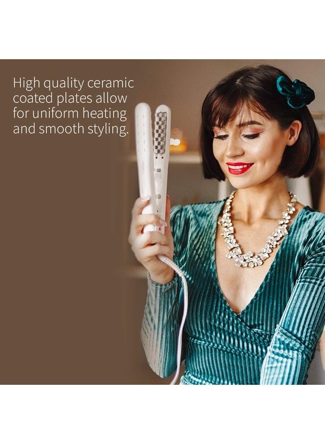 VOLOOM فولوم روتي 3/4 بوصة مكواة شعر سيراميك احترافية لتكثيف الشعر | حجم شعر يدوم | للشعر القصير أو الرقيق | درجة حرارة قابلة للتعديل | إيقاف تلقائي - Image 3